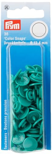 Prym 393129 Nähfrei Druckknopf Color Snaps rund 12,4 mm grün, Kunststoff, 12.4 mm