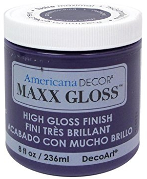 DecoArt Americana Décor Maxx Gloss Bottle Paint, Acrylic, Purple Polish, 7 x 7 x 8 cm