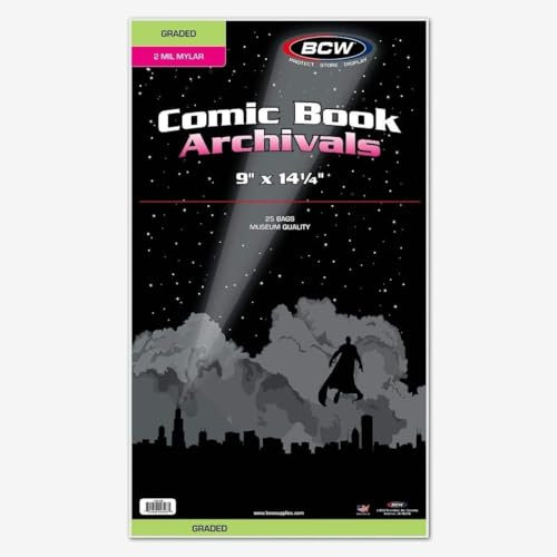 BCW Mylar Graded Comic Book Bags 2-MIL (25 Stück)
