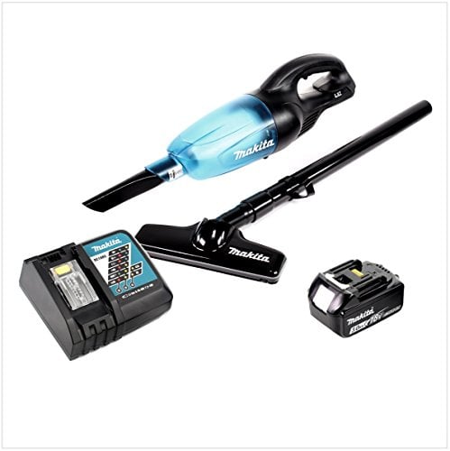 Makita DCL 180W 18V Lithium Ionen Akku Staubsauger Schwarz + 1x BL1830 3.0AH Akku + DC 18 RC Schnellladegerät