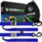 Rhino USA Cinghie a Cricchetto per Moto 1000 kg - Cinghie di Fissaggio a Cricchetto - 2 Pz - Cinghie con Ganci a S con Sicura - Cinghia a Cricchetto - per Viaggio Trasporto Trasloco - Blu