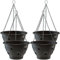 Thompson & Morgan Bloomaround Hanging Basket Garden Planter Plant Container with Water Reservoir for Flowers, Vegetables and Fruits from (30cm, 4 Pack)