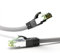 goobay 55137 Câble patch RJ45, Cat 8.1, câble réseau, Ethernet, câble Playstation, câble Xbox, câble LAN, DSL, Highspeed, connecteur RJ45, gris, 2 mètres