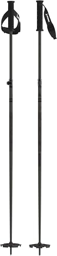 ATOMIC BACKLAND FR Skistöcke - Schwarz - Länge 110 -135 cm - Zuverlässiger 5* Aluminium Skistock - Ergonomischer Griff am Stock - mit integriertem Schraubenzieher - Stöcke mit 85mm-Powderteller