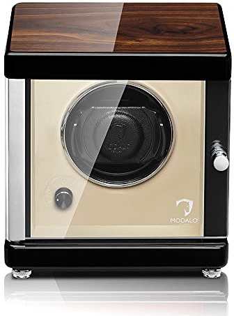 MODALO Uhrenbeweger (Watch Winder) Ambiente MV4 für 1 Uhr Walnuss-Holz Design…