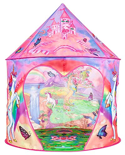Benebomo Rosa Einhorn Kinderzelt,Spielzelt Haus Indoor,spielzelt mädchen,mit Tragetasche, Jungen und Mädchen,Geschenkidee, zum Geburtstag