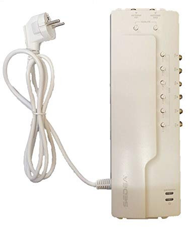 AMPLIFICATORE DISTRIBUTORE 2 INGRESSO TNT E Dab (FM) 6 uscite TV guadagno 22 DB