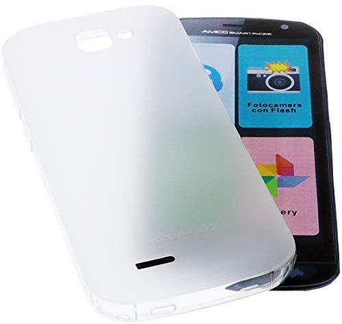 foto-kontor Custodia per cellulari Brondi Amico Smartphone (Non per Amico Smartphone 4G) in Gomma TPU di Colore Transparente