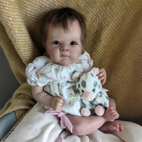 MAIHAO Lebensechte Puppe Reborn Baby Mädchen 18-Zoll Handwaschbar Körper aus weichem Vinyl Neugeborene Babypuppen Sieht aus wie EIN echtes Baby Augen offen