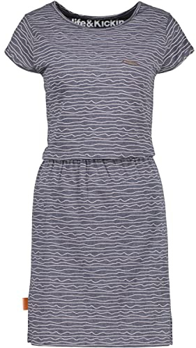alife & Kickin Damen ShannaAK Dress Sommerkleid Kleid, Marine Melange, XS