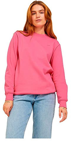 Jack & Jones Jxabbie LS Rel Every Brush Crew Noos Sudadera, Carmine Rose/Print: Logotipo Magenta Jjxx, XS Mujer