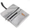 Porta Tabacco Cartine e Filtri Idrorepellente Cucito a Mano - Astuccio Portatabacco in Tessuto con cerniera extra, Porta Tabacco Donna - Porta Tabacco Uomo (Grigio-Nero)