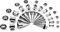 TBOSEN 36PCS Ohr Gauge Stretching Kit Edelstahl Double Flare Legierung Tapers 2 In 1 Stecker Set Öse 14G-00G
