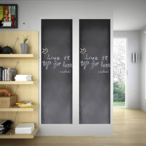 VACARX Wandsticker Tafel 0,45 x 2 m 2 Rollen mit Kreide, Artikelfarbe schwarz