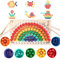 Montessori Spielzeug, Sortierspiel, Clip Beads Brettspiel, Puzzle Lernspielzeug Ab 3 Jahre, Hände Augen Gehirn Training, Vorschule Geschenk für Kinder 4 5 6 Jahre (A)