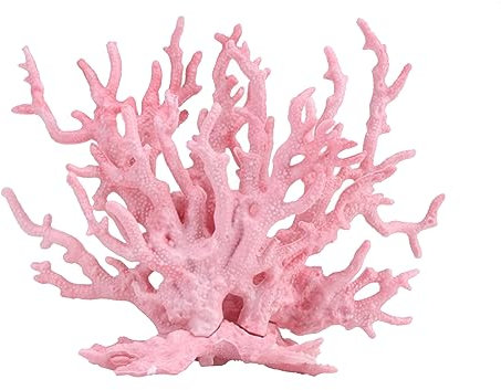 PENCK Decorazioni per acquario, in resina, accessori decorativi per acquari di barriera corallina, ornamenti per acquari (rosa)