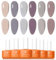 Tonitu G Gel Nail Polish Set 6 Colors Gel Polish Kit, Beige Lilac Gray Plum Taupe Rose Nail Art Design Soak Off LED at Manicure DIY Home Salon Gifts for Women Girls