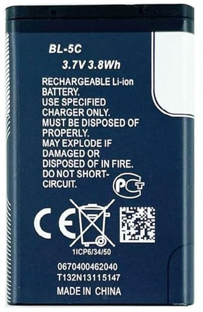 Aousavo BL-5C batteria di ricambio compatibile con Brondi Amico 2 Diamond,Duke S 1200mAh