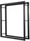 Loywe Kaminholzregal 170X25X140cm Kaminholzhalter Brennholzregal Feuerholzregal Kaminholzständer Brennholz Holzhalter aus Metall in Schwarz LW1089