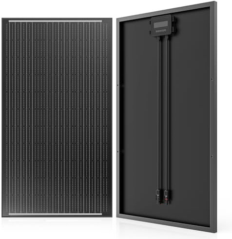 Panneau solaire 120 W, module solaire monocristallin à haut rendement, cadre en aluminium noir 12 V/24 V, idéal pour centrale électrique de balcon, camping-car, hangar, bateau