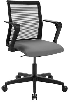 TOPSTAR Sitness Smart Point ergonomischer Schreibtischstuhl, Bürostuhl mit bewegter Sitzfläche und Armlehnen hellgrau