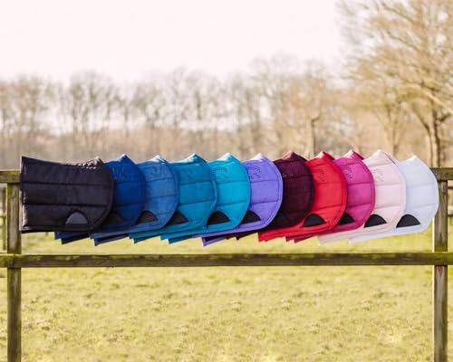 NETPROSHOP Luxuriöse Schabracke Puff Pad mit Super-Grip Aufdruck Vielseitigkeit und Dressur, Groesse:Dressur, Farbe:Lila