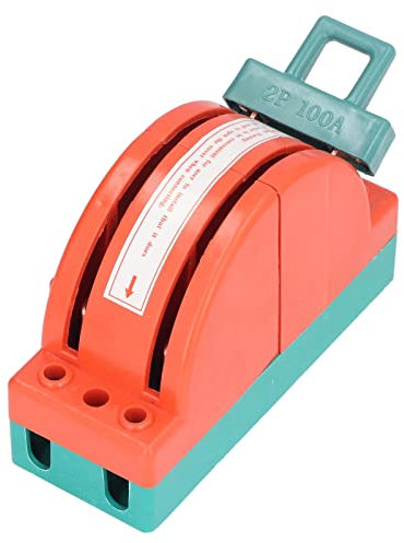 Interruptor de Cuchilla Eléctrico, Interruptor de Cuchilla de Desconexión Eléctrica 100 A, Interruptor de Cuchilla de Doble Tiro de Seguridad de 2 Polos para Electrodomésticos,