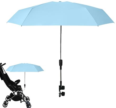 Sombrilla Cochecito Bebe | UV 50+ sombrilla carro bebe | Parasol Carro Bebe Con Clip Ajustable Rotación 360 ° para cochecito, cochecito de bebé, silla de playa