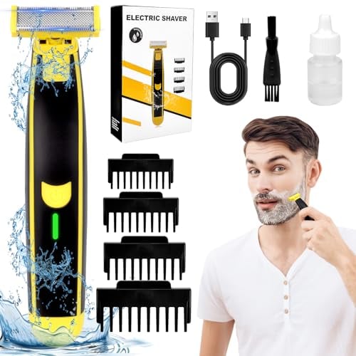 New Full Body Washed Wet And Dry Shaver, Nueva afeitadora húmeda y seca lavada para todo el cuerpo, afeitadora húmeda y seca para hombres, afeitadora eléctrica húmeda y seca.