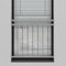 Edelstahl V2A - Französischer Balkon Franz Geländer Stabgeländer Innenbefestigung - 100x90 bis 185x90, verschiedene Montagesets, Balkongeländer (100x90 Montageset Holzständerbauweise)