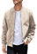 COOFANDY Herren Casual Varsity Jacke Vintage Leichte Wildleder Bomberjacken, Champagner, M