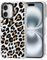 MOSNOVO Hülle für iPhone 16 – Durchsichtige, schlanke, stoßfeste TPU+PC-Handyhülle, [6,6 Fuß Fallschutz/Anti-Abziehen] - Leopardenprint