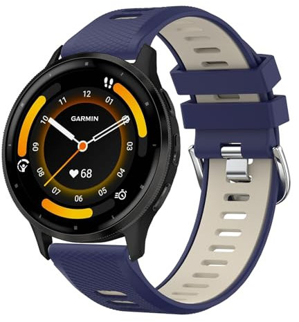 AK für Garmin Venu 3/Duen 2/Forerunner 255 265 Armband - Herren & Damen, 22mm Quick Release Silikon Uhrenarmband Sport Ersatzarmbänder für Garmin Vivoactive 4 Armband