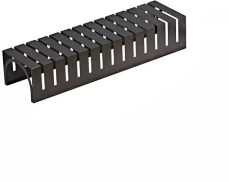 CAFIEDR Ausstellungsständer für Bodenfliesen, Musterständer für Sockelleisten, Ausstellungsständer aus Metall, große Ausstellungsständer für Holzplatten für den Einsatz(Schwarz 100x28x20cm)