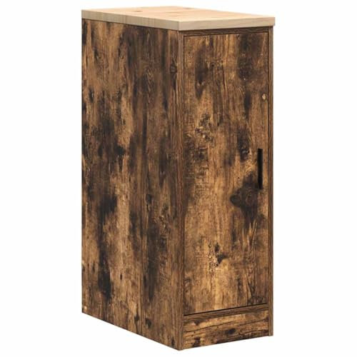 vidaXL Garagen-Aufbewahrungsschrank Räuchereiche Massivholz Kiefer, Schrank, Werkzeugschrank, Lagerschrank, Garagenschrank, Aufbewahrungsschrank