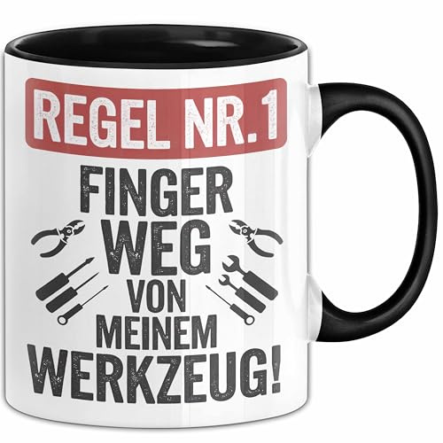 Handwerker Tasse Geschenk Finger Weg Von Meinen Werkzeugen (Schwarz)