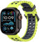 Astorgos Cinturino Traspirante Ocean Compatibile con Apple Watch Ultra 2/Ultra 49mm,Serie 10 46mm, 9/8/7 45mm,SE2/SE/6/5/4 44mm,3/2/1 42mm,Cinturini Sportivo in Silicone per Uomo e Donna, Lmn/Grg