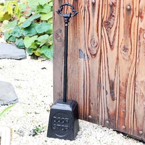 GTPBAO 100% Cast Iron Heavy Door Stop with Handle, Portable Doorstop for Bottom of Door, Weighted Door Stopper (7 Lb)