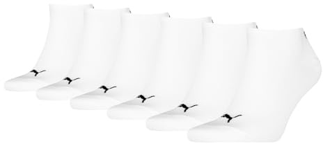 PUMA unisex Sneaker Socken Kurzsocken Sportsocken 3 Paar, Farbe:Weiß, Menge:3 Paar (1x 3er Pack), Größe:35-38, Artikel:-300 white
