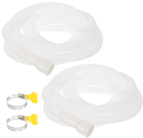 PATIKIL 4 Meters Air Conditioner Drain Kit, 2 Set Universal AC Drain Hose Connector Hose with Clamp Cuttable Rubber Adapter for Mini-Split Window AC Unit Dehumidifier Faucet