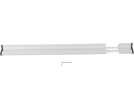 1100-1460mm Aluminum Alloy Telescoping Miter Fence for Table Saw, Woodworking Projects with Robust Track System, Adjustable Length, Erosion Resistant, Versatile Use with Routers