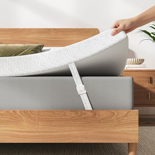 Bednew Memory Foam Mattress Topper, 10cm Thickness Mattress Topper Super King Bed with Anti-Slip Breathable Washable Cover, Back Pain Relief, Super King Size 180x200x10cm