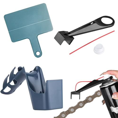 Motorbike Chain Oiler Tool, 4 Piece Motorcycle Chains Oil Sprayer Set, Motorcycle Chain Oiler Kit With Diverter And Splash Protector, Cleaning Tool For Lube, Wax, And Degreaser