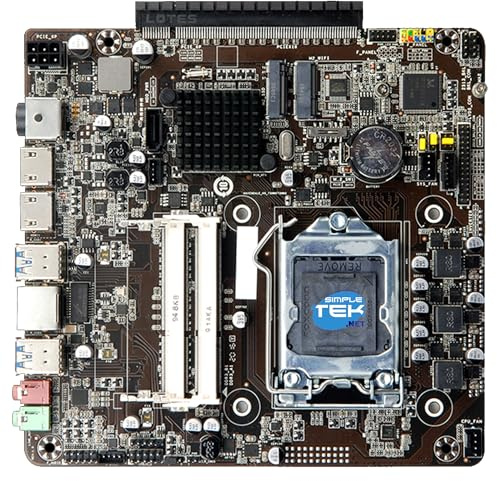 SIMPLETEK - Scheda madre ITX H81, 2x slot DDR3, slot GPU 6 pin, CPU LGA1150 4th gen | H81 D3 PRO ZRH81F05 All-in-One