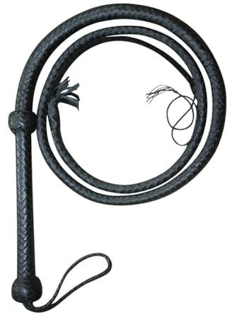Generico Frusta in Pelle 4 Piedi Stile Western | Frusta da Cowboy Artigianale in Vera Pelle Bovina Intrecciata a Mano | Frusta Western Professionale bilanciata e Resistente