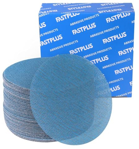FASTPLUS Disques Abrasifs 150 mm, Grain 120, Lot de 40, Auto-agrippants | Disque Poncage 150mm Pour Lisser Bois, Métal, Peinture, Vernis et Apprêt, Compatibles avec les Ponceuses Orbitales