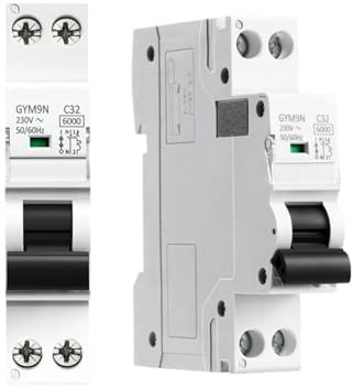 Compatible for GEYA, GYM9N 1P + N MCB DPN 6A 10A 16A 20A 25A 32A 40A 220V AC, Mini disjoncteur courbe B courbe C(C Curve,32A)