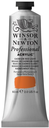 Winsor & Newton Professional Acrylic Paint, 60ml, Cadmium Red Light