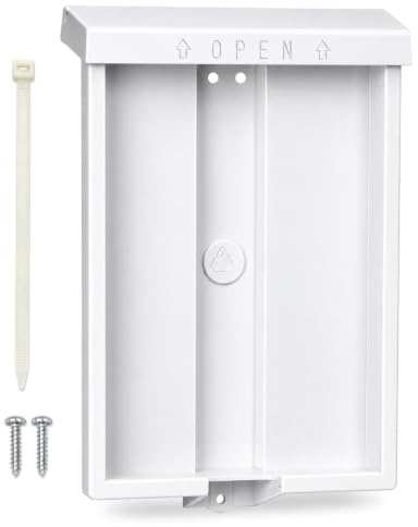 SourceOne 8.5” x 11” Outdoor Realtor Style Brochure Holder with Lid – White – UV Resistant