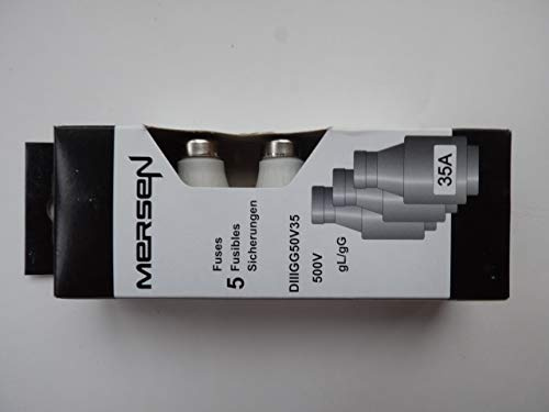 5x Sicherung DT III, Keramik 35A